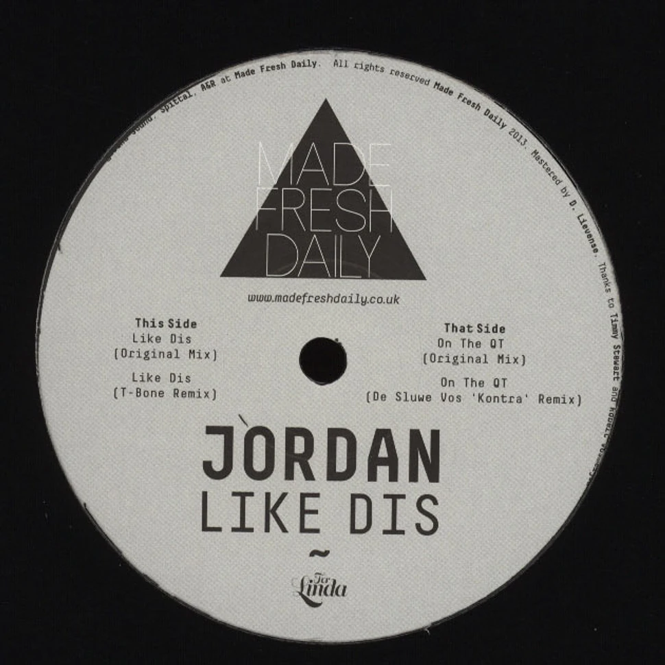 Jordan - Like Dis EP