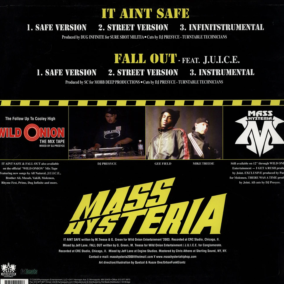 Mass Hysteria - It Aint Safe / Fall Out