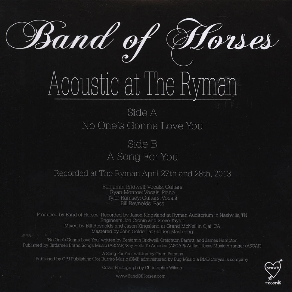 Band Of Horses - Acoustic At The Ryman