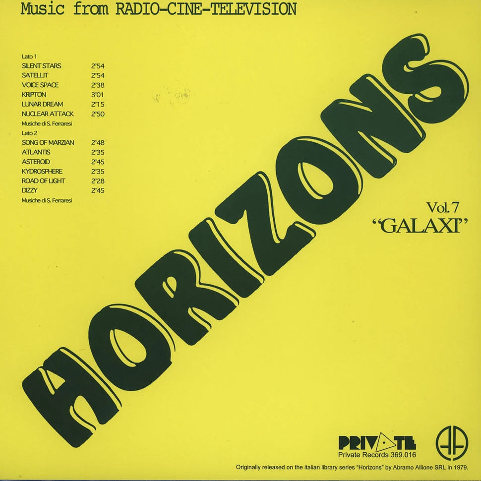 Sergio Ferraresi - Horizons Volume 7 - Galaxi Black Vinyl Edition