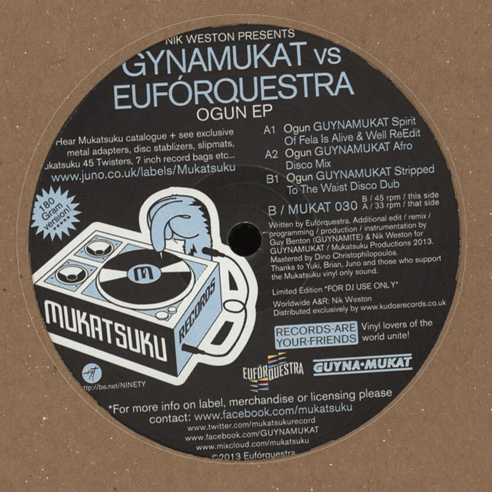 Nik Weston Presents Guynamukat Vs Euforquestra - Ogun EP