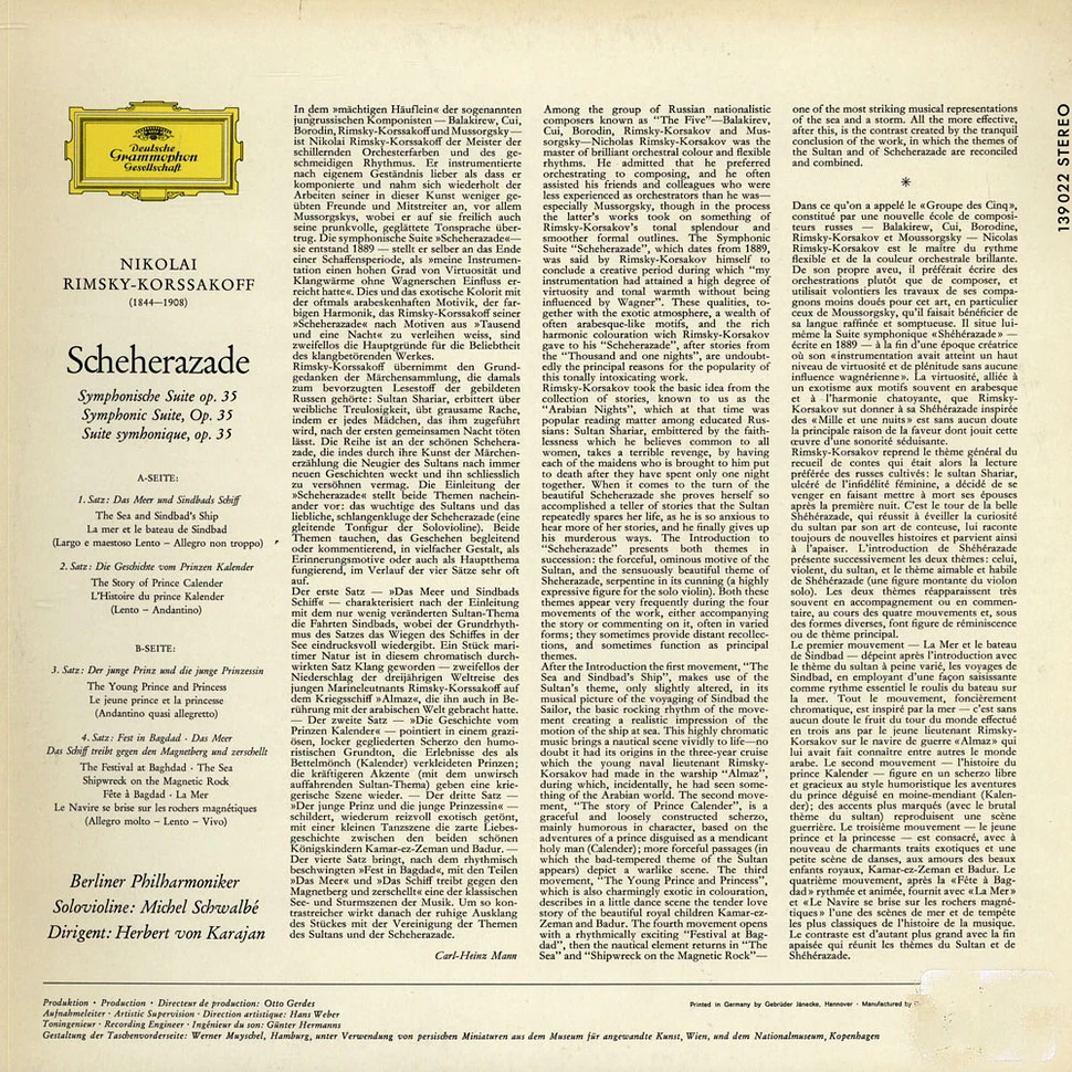 Nikolai Rimsky-Korsakov / Berliner Philharmoniker • Herbert von Karajan - Scheherazade