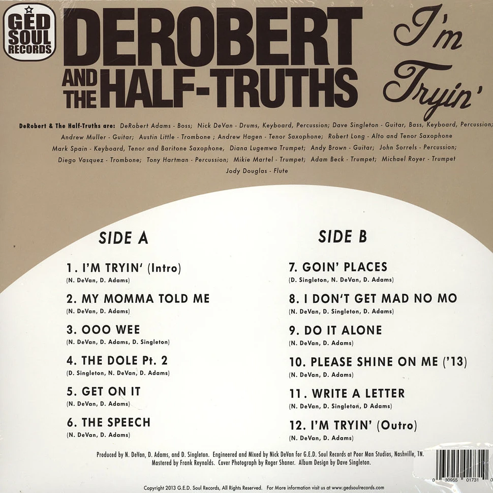 DeRobert & The Half-Truths - I'm Tryin' Purple Vinyl Edition