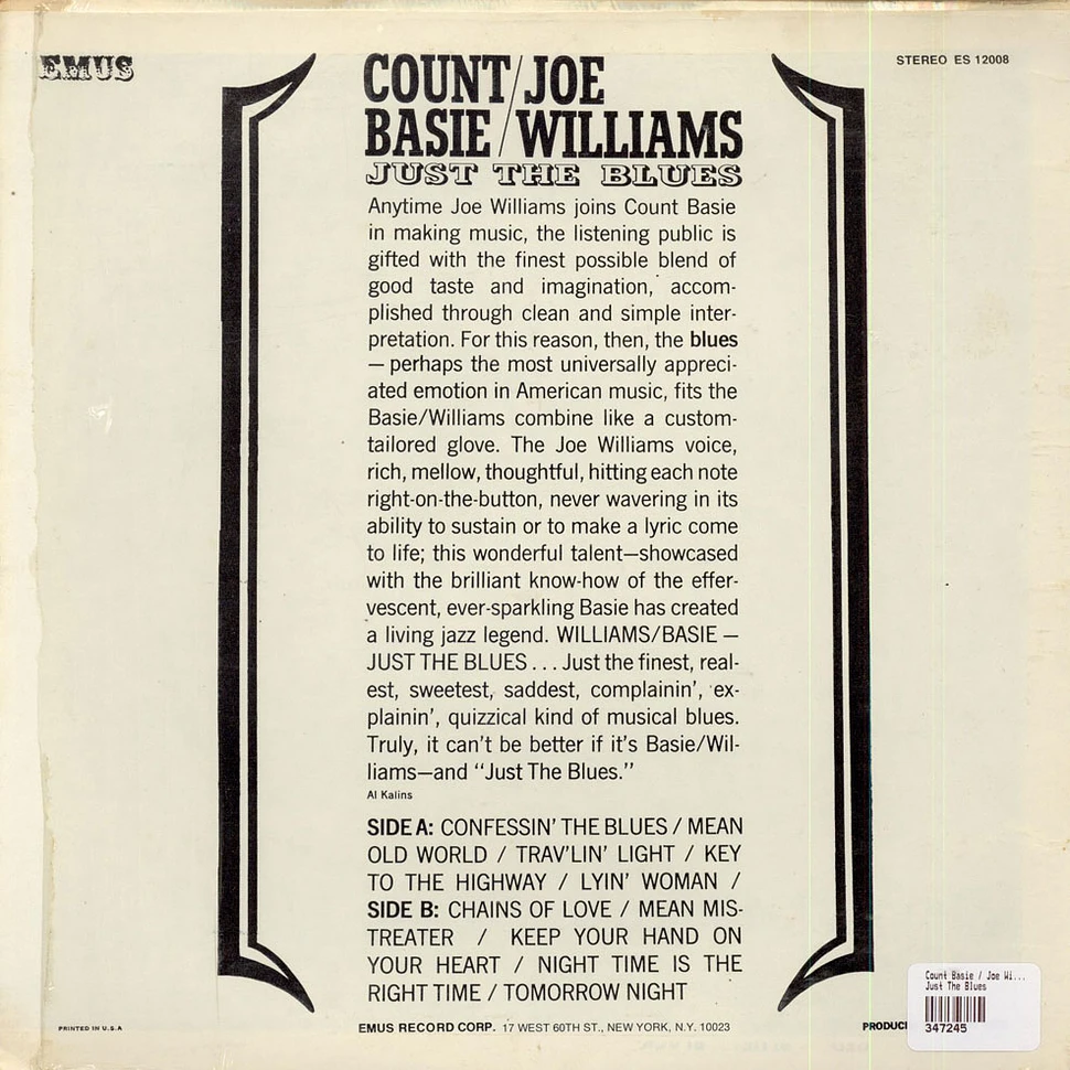 Count Basie / Joe Williams - Just The Blues