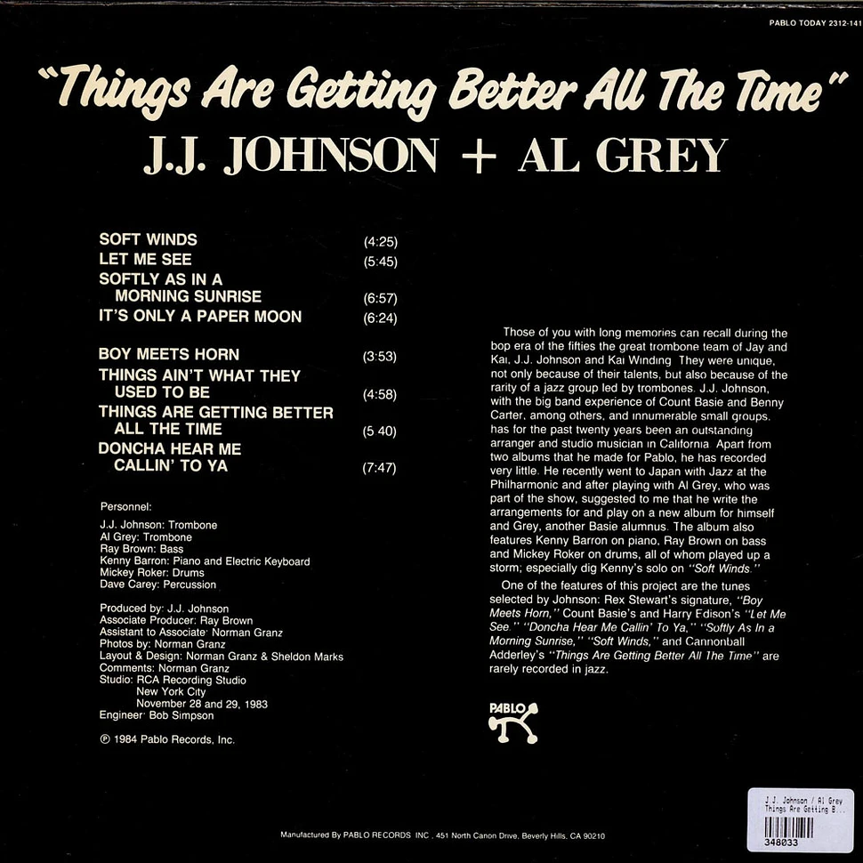 J.J. Johnson + Al Grey - Things Are Getting Better All The Time