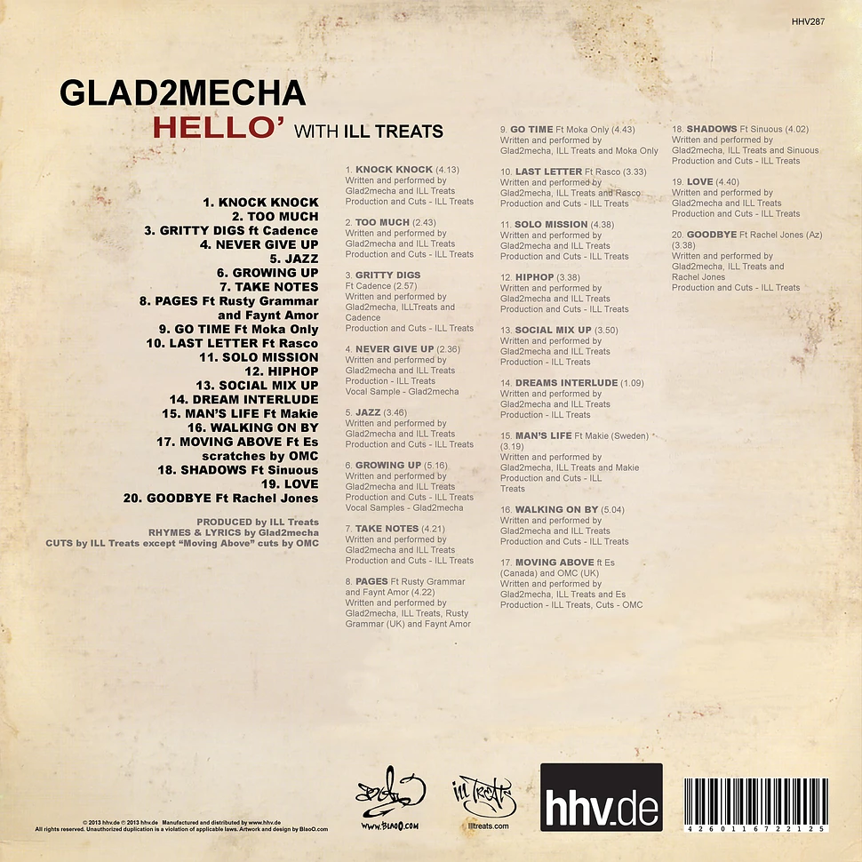 Glad2Mecha & Ill Treats - Hello'
