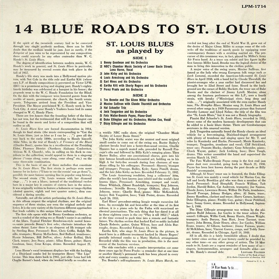 V.A. - 14 Blue Roads To St. Louis