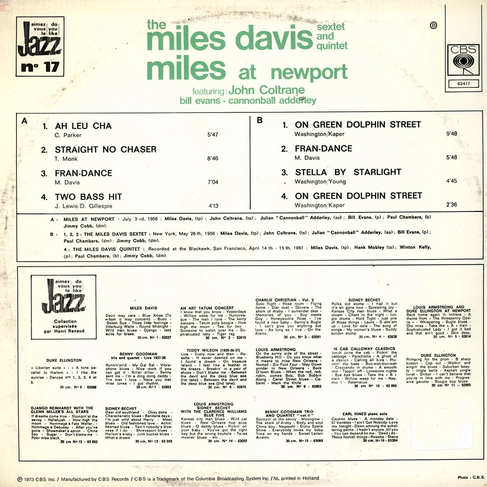 The Miles Davis Sextet / The Miles Davis Quintet - Miles At Newport