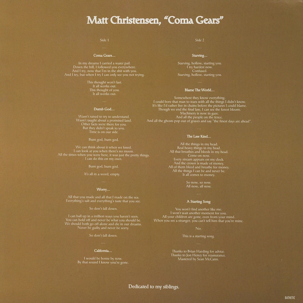 Matt Christensen - Coma Gears