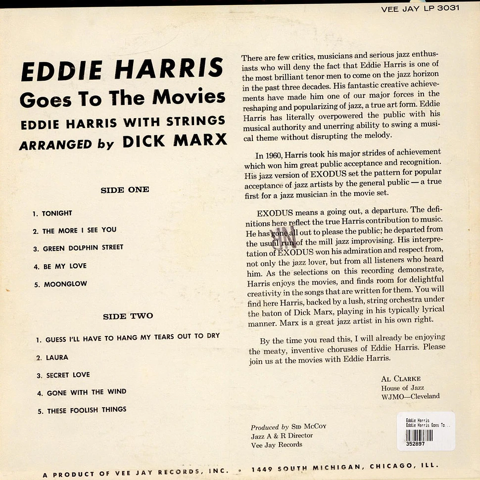 Eddie Harris - Eddie Harris Goes To The Movies