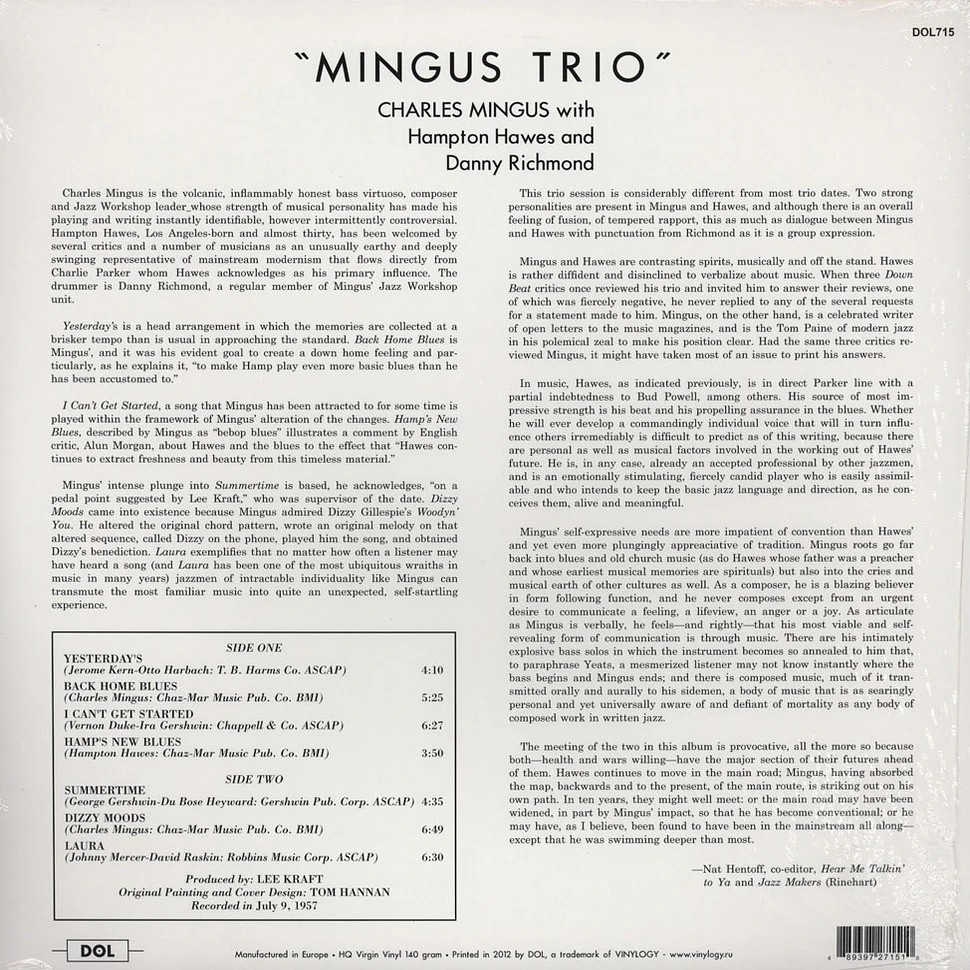 The Charles Mingus Trio - The Charles Mingus Trio