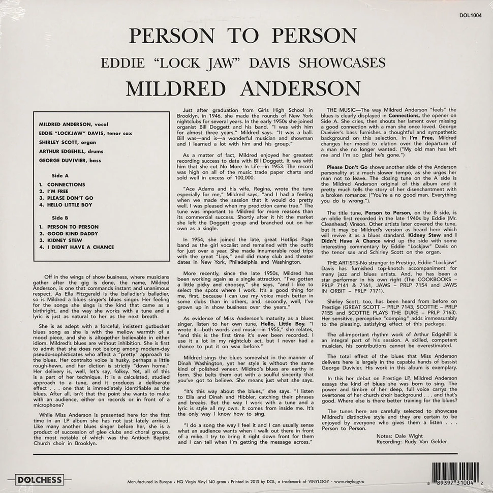 Mildred Anderson - Person To Person