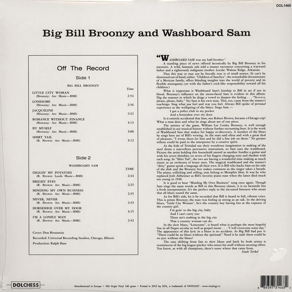 Big Bill Broonzy & Washboard Sam - Big Bill Broonzy And Washboard Sam