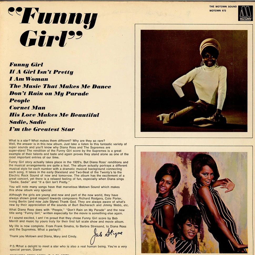 The Supremes - Sing And Perform "Funny Girl"