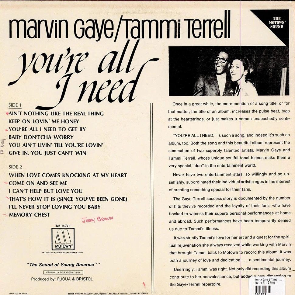 Marvin Gaye / Tammi Terrell - You're All I Need