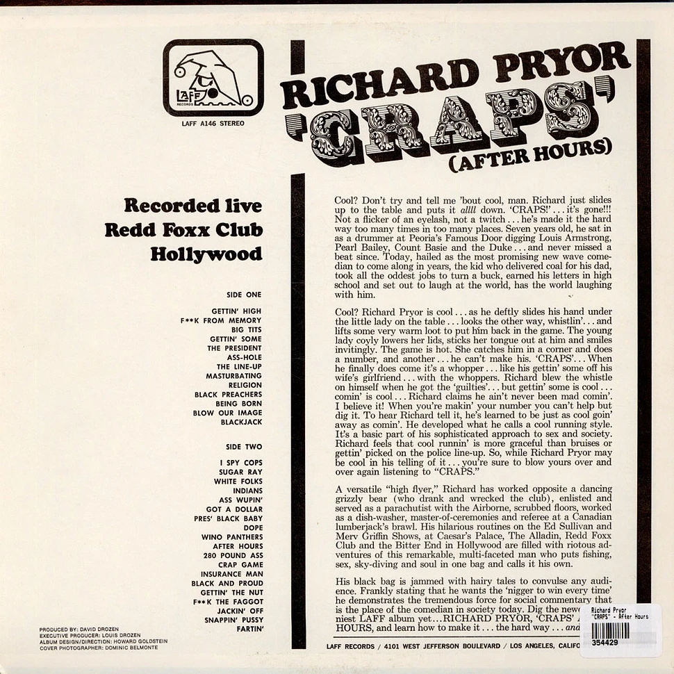 Richard Pryor - "CRAPS" - After Hours