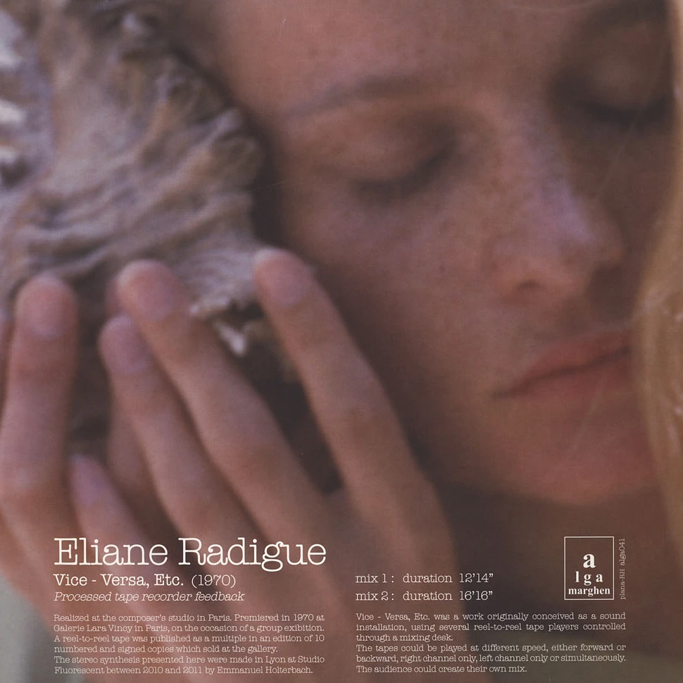 Eliane Radigue - Vice-versa, Etc…