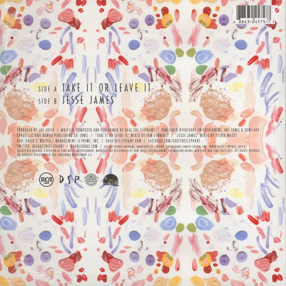 Cage The Elephant - Take It Or Leave It / Jesse James