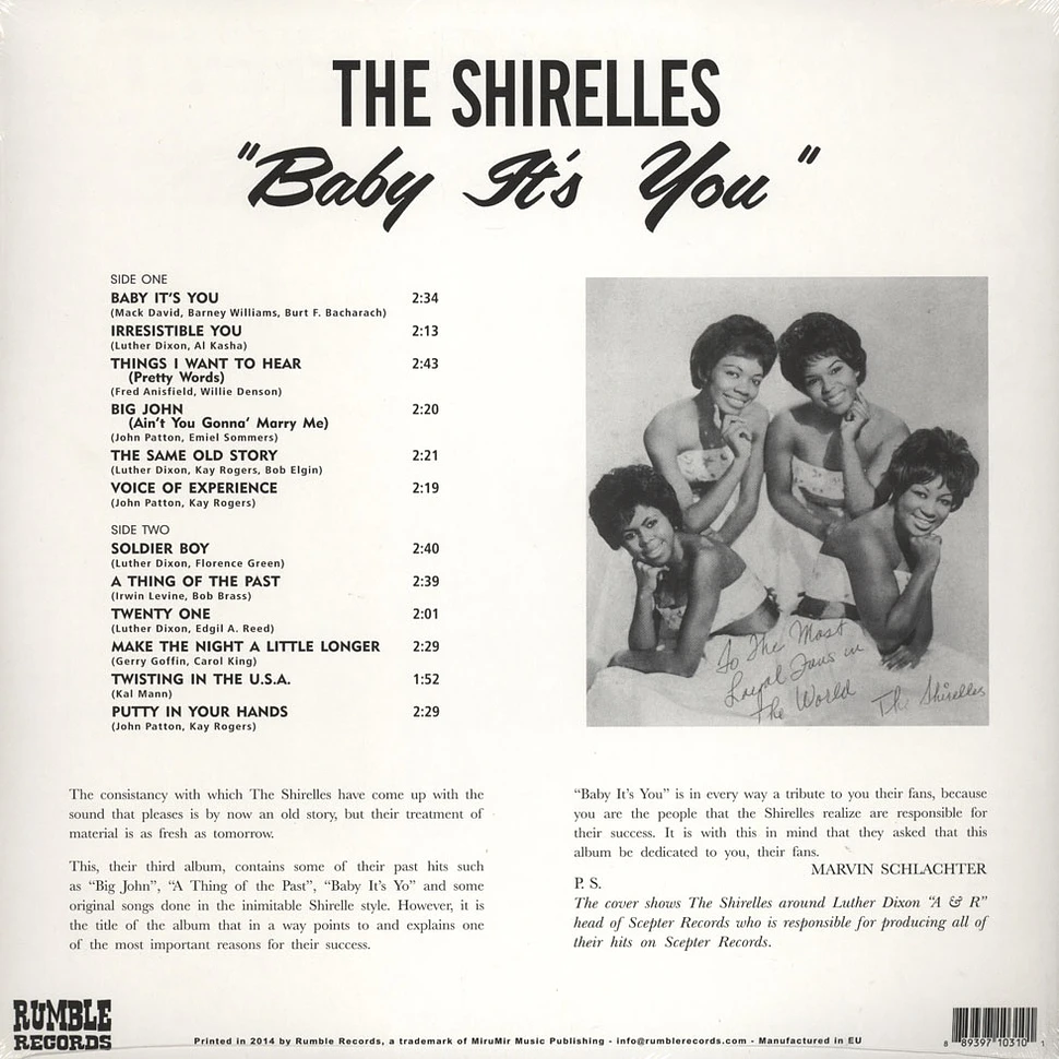 The Shirelles - Baby It’s You
