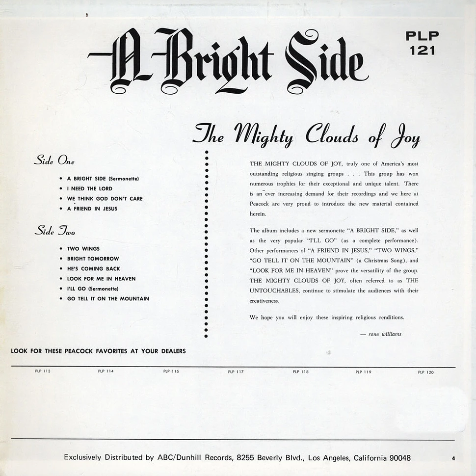 The Mighty Clouds Of Joy - A Bright Side