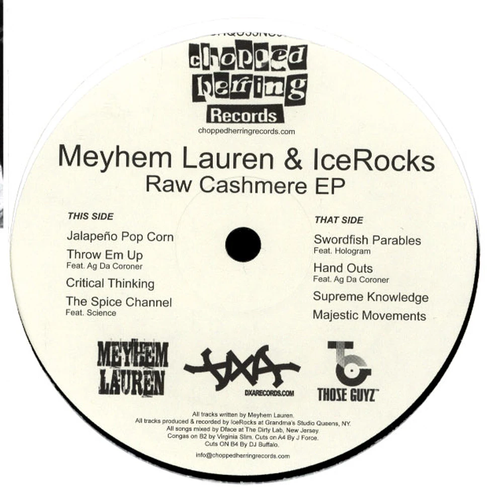 Meyhem & Icerocks DXA - Raw Cashmere EP