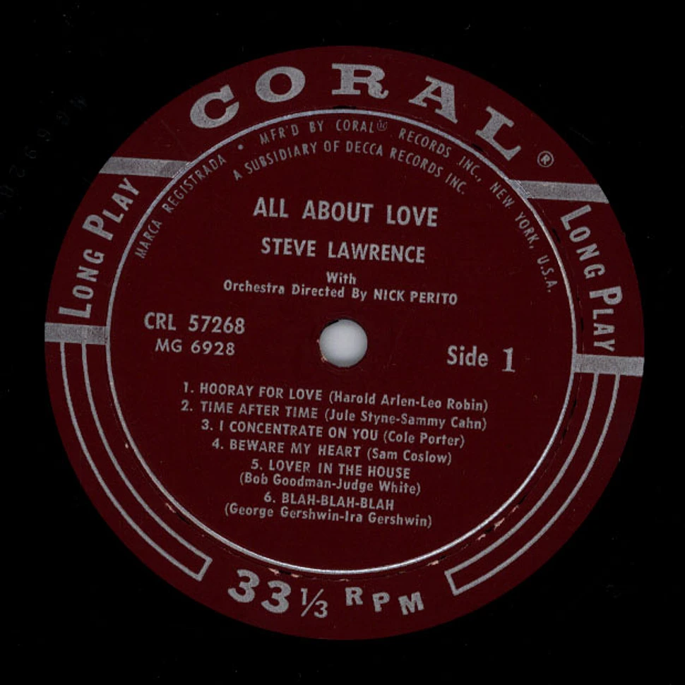 Steve Lawrence - All About Love