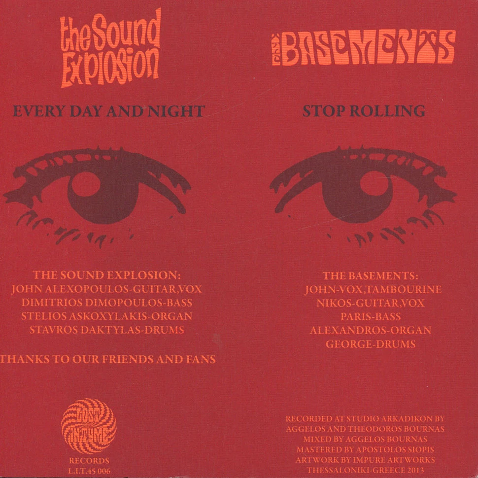 Sound Explosion / Basements - Every Day And Night / Stop Rolling Black Vinyl Edition