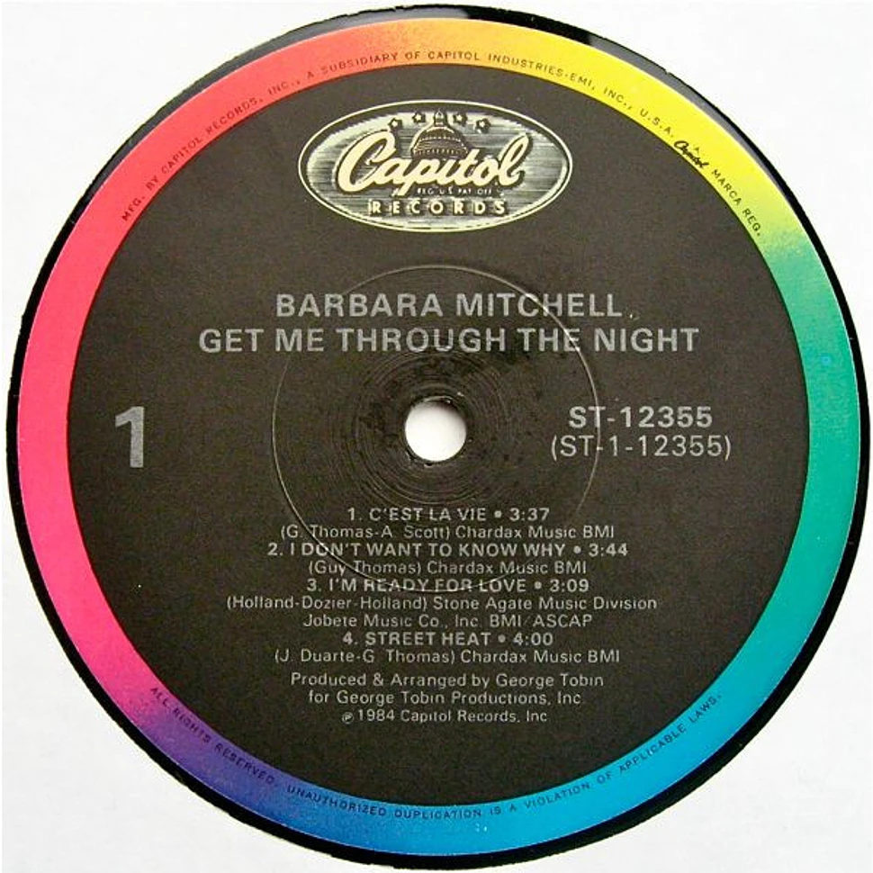 Barbara Mitchell - Get Me Through The Night