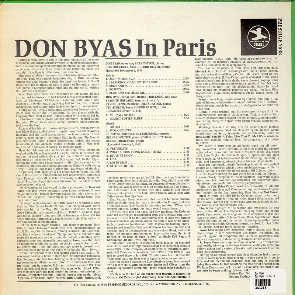 Don Byas - Don Byas In Paris