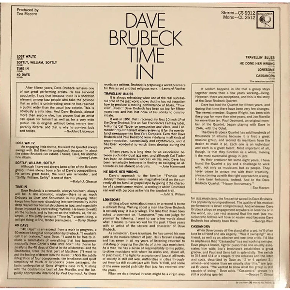 Dave Brubeck - Time In