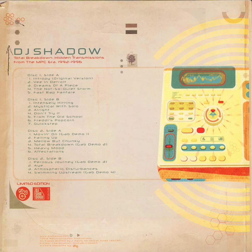 DJ Shadow - Total Breakdown: Hidden Transmissions From The MPC Era, 1992-1996