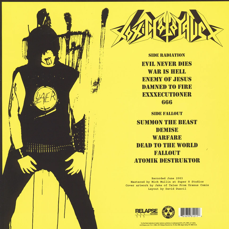 Toxic Holocaust - Evil Never Dies Yellow / Black Vinyl Edition