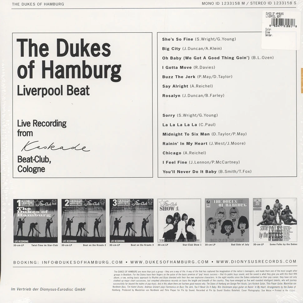 Dukes Of Hamburg - Liverpool Beat