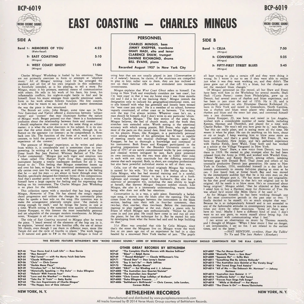 Charles Mingus - East Coasting