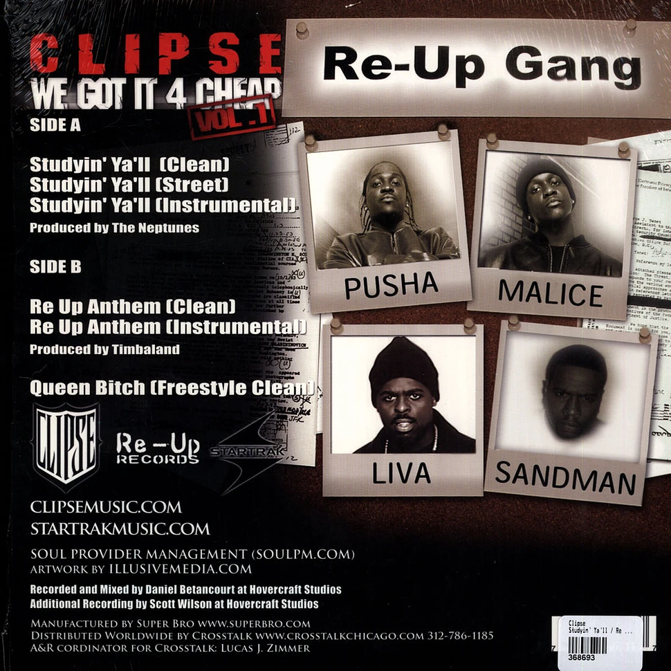 Clipse Ft. Pharrell Williams - Studyin' Ya'll / Re Up Anthem