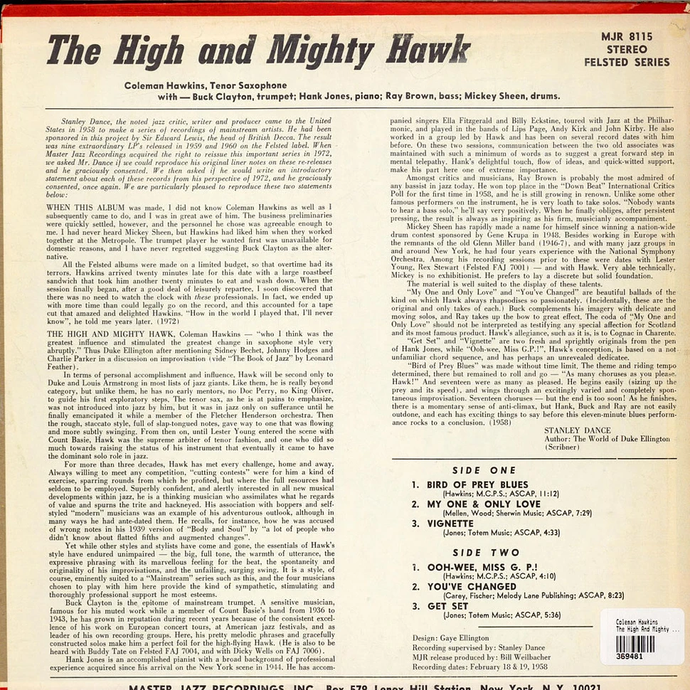 Coleman Hawkins Quintet - The High And Mighty Hawk