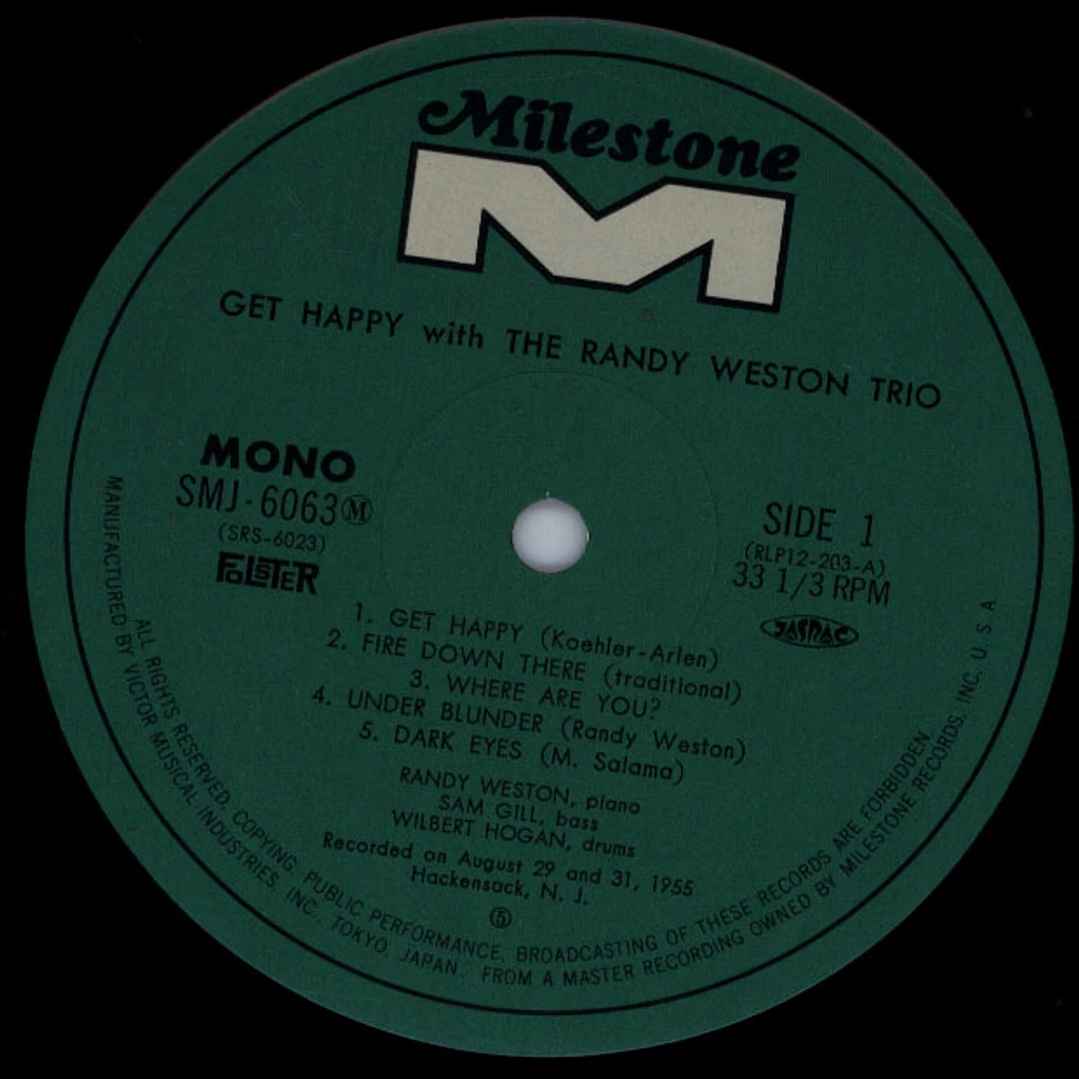 Randy Weston Trio - Get Happy With The Randy Weston Trio