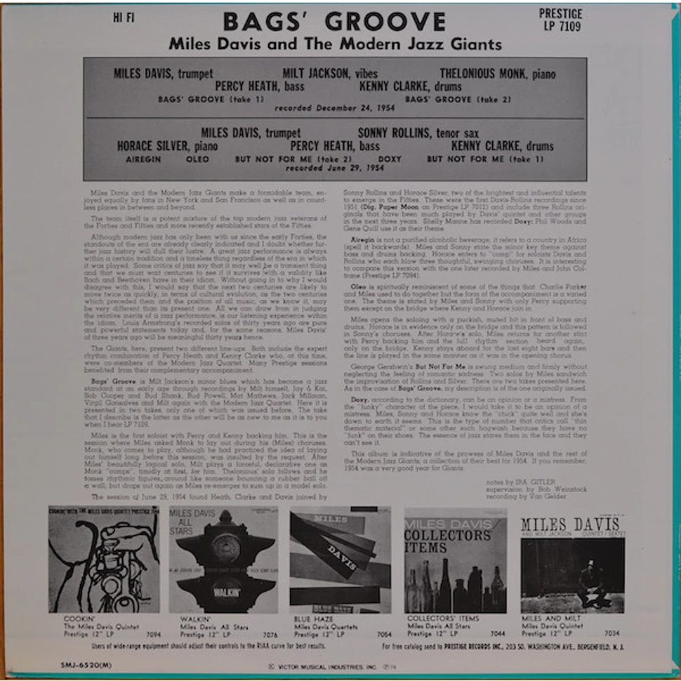 Miles Davis - Bags Groove