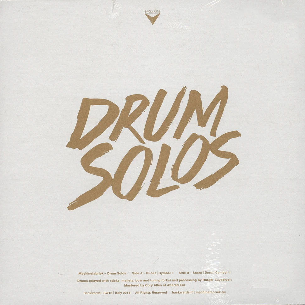 Machinefabriek - Drum Solos Black Vinyl Edition