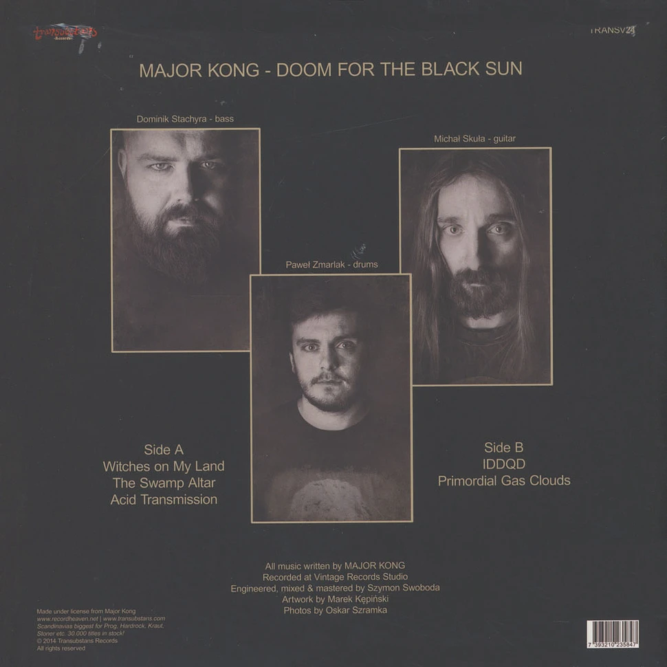 Major Kong - Doom For The Black Sun Black Vinyl Edition