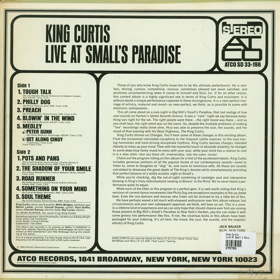 King Curtis - Live At Small's Paradise