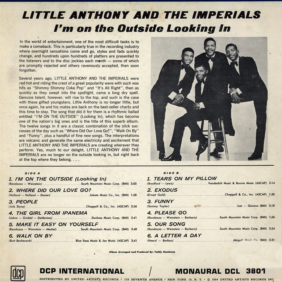 Little Anthony & The Imperials - I'm On The Outside (Looking In)
