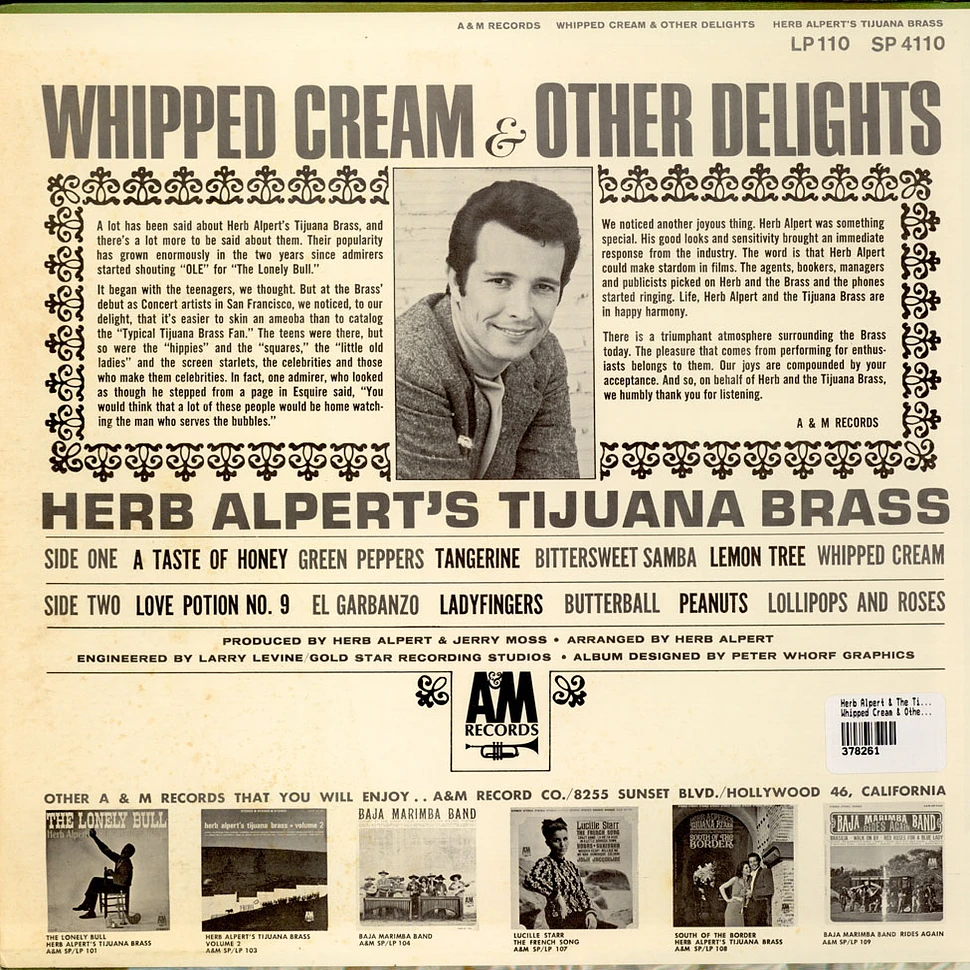 Herb Alpert & The Tijuana Brass - Whipped Cream & Other Delights