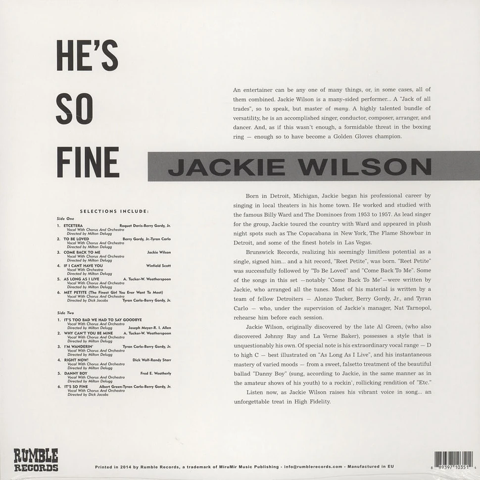 Jackie Wilson - He’s So Fine
