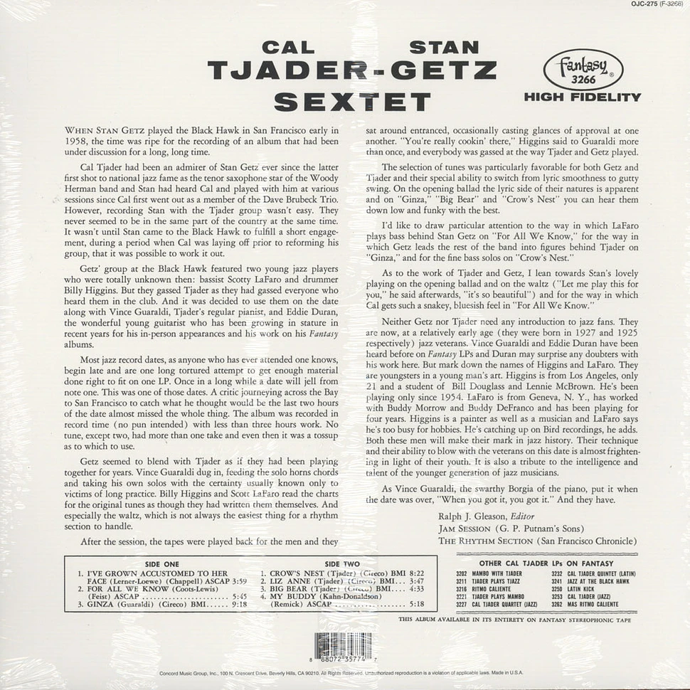 Stan Getz & Cal Tjader - Stan Getz & Cal Tjader Sextet