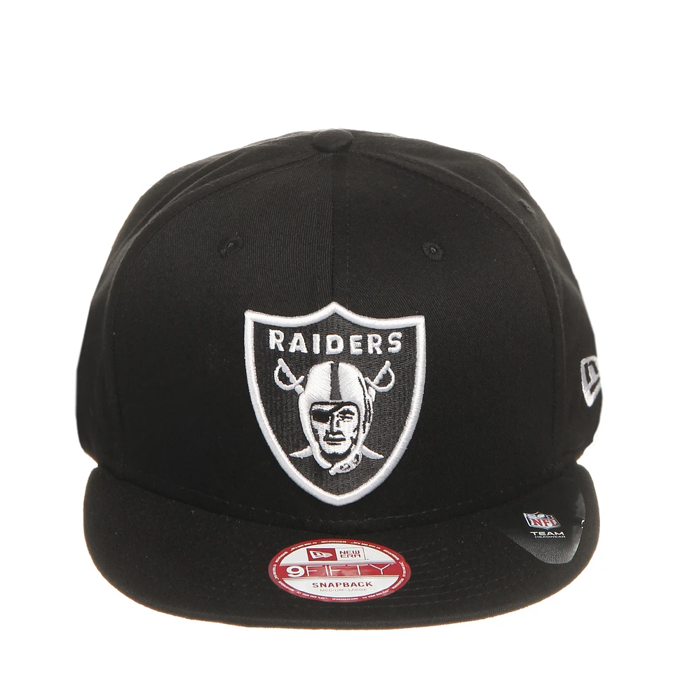 New Era - Oakland Raiders Black White Basic Snapback Cap