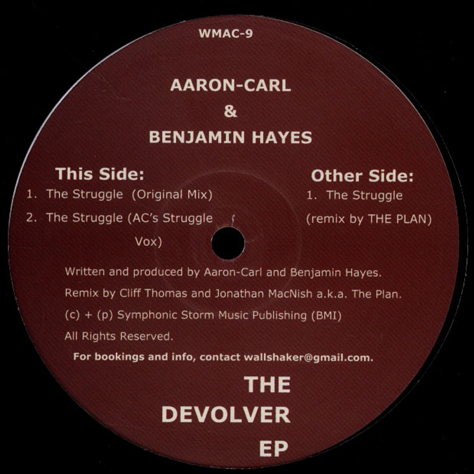 Aaron-Carl & Benjamin Hayes - The Devolver EP