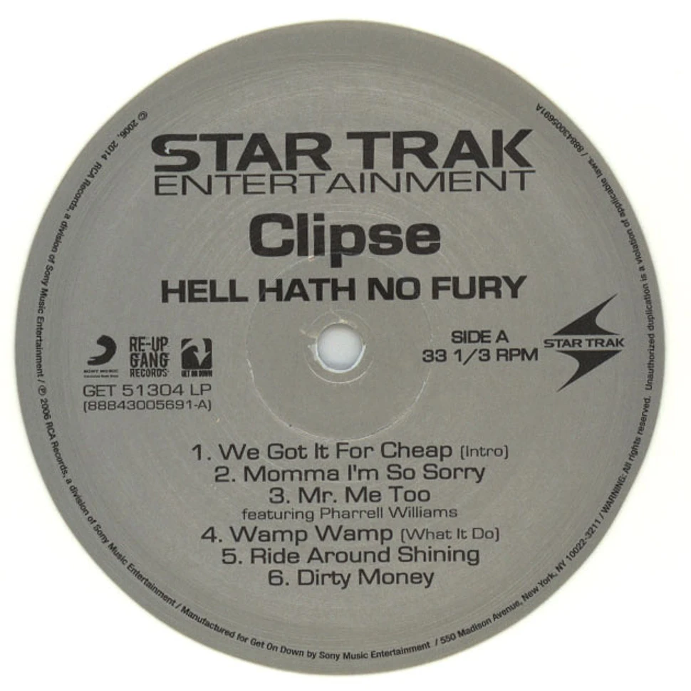 Clipse - Hell Hath No Fury White Vinyl Edition