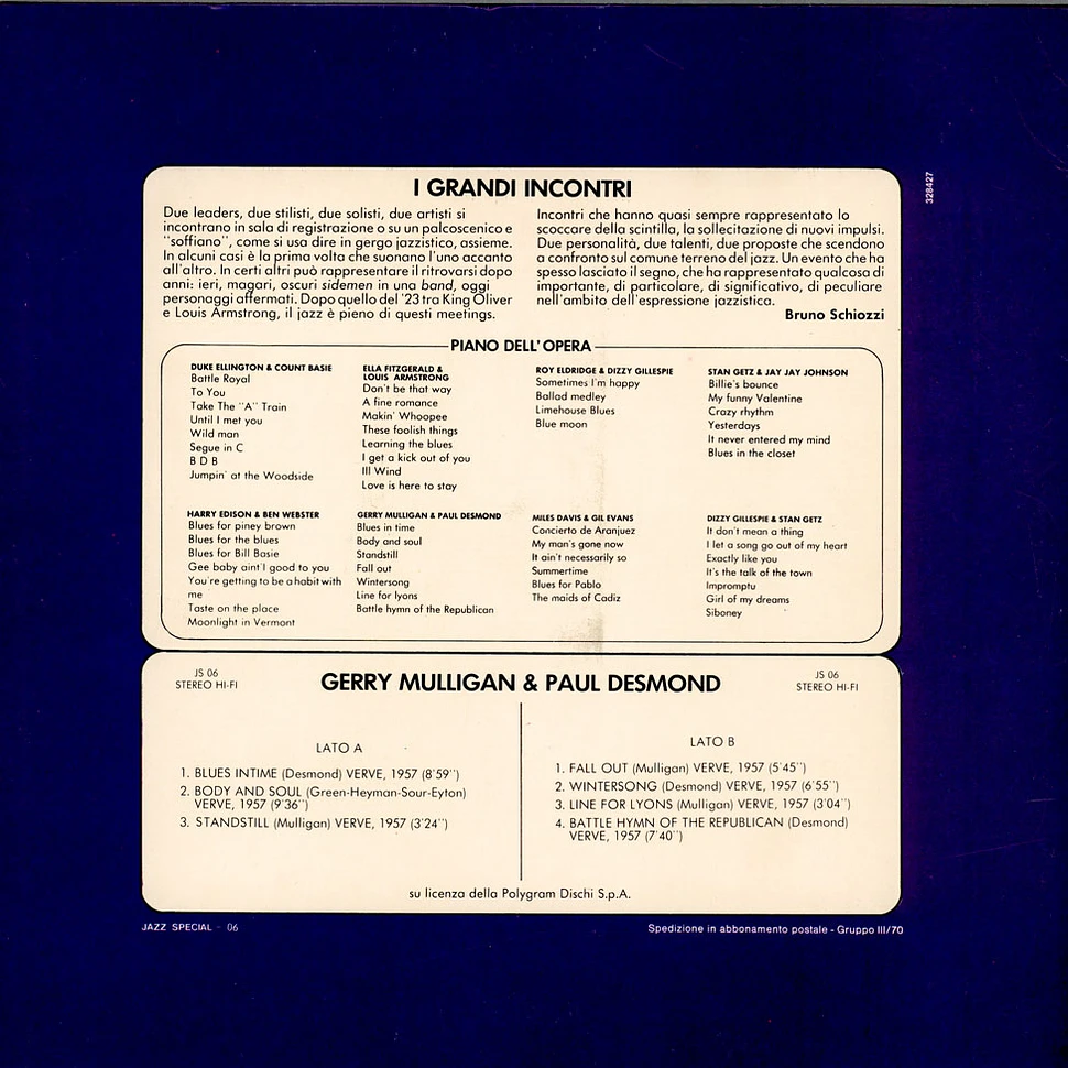Gerry Mulligan & Paul Desmond - Gerry Mulligan & Paul Desmond