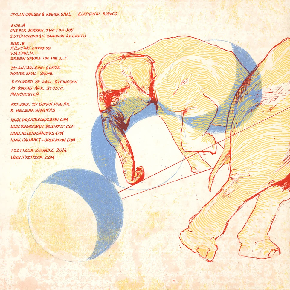 Dylan Carlson of Earth & Rogier Smal - Elephanto Bianco Yellow Vinyl Edition
